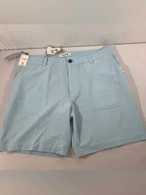 ROWM Men’s Shorts SZ 36 Light Blue Chino Flat Front Casual Summer 8” Inseam NWT